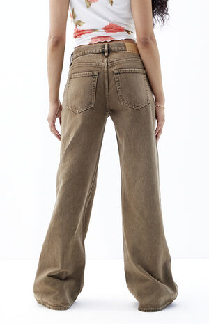 Lena Brown Low Rise Super Baggy Jeans image number 4