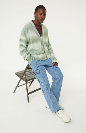 Green Ombre Cropped Cardigan image number 4
