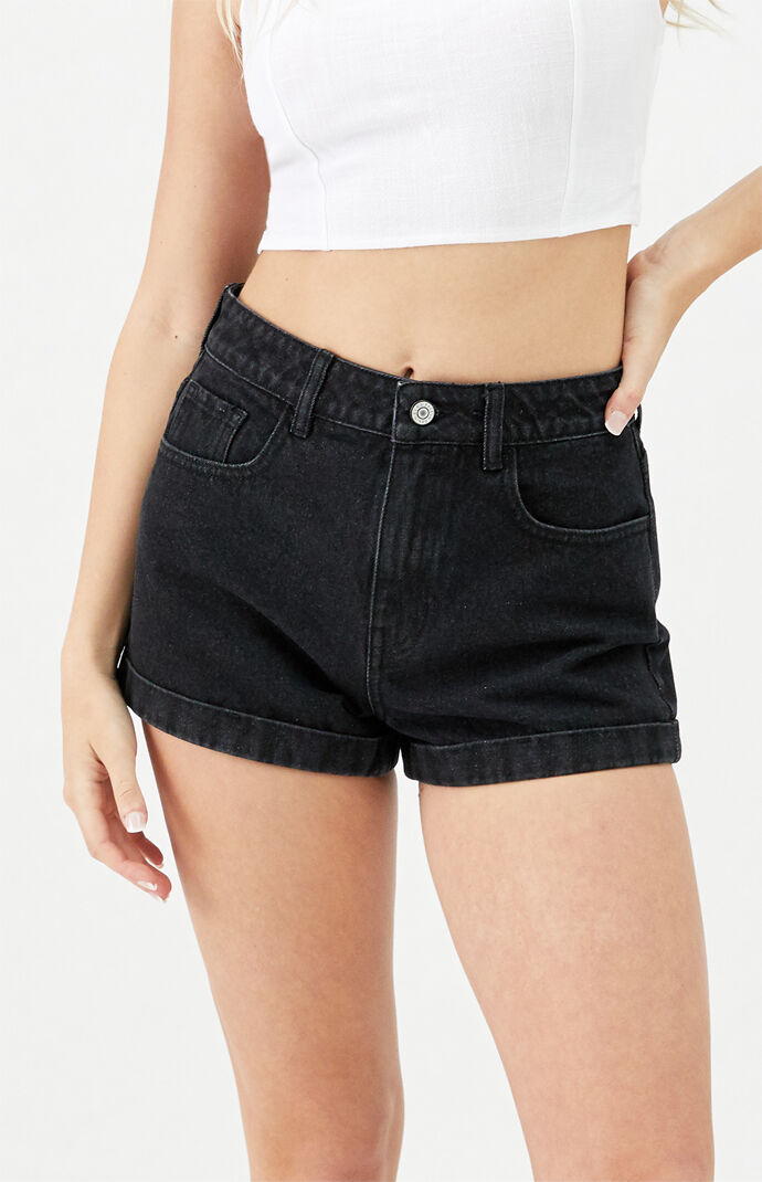 PacSun Black Denim Mom Shorts PacSun