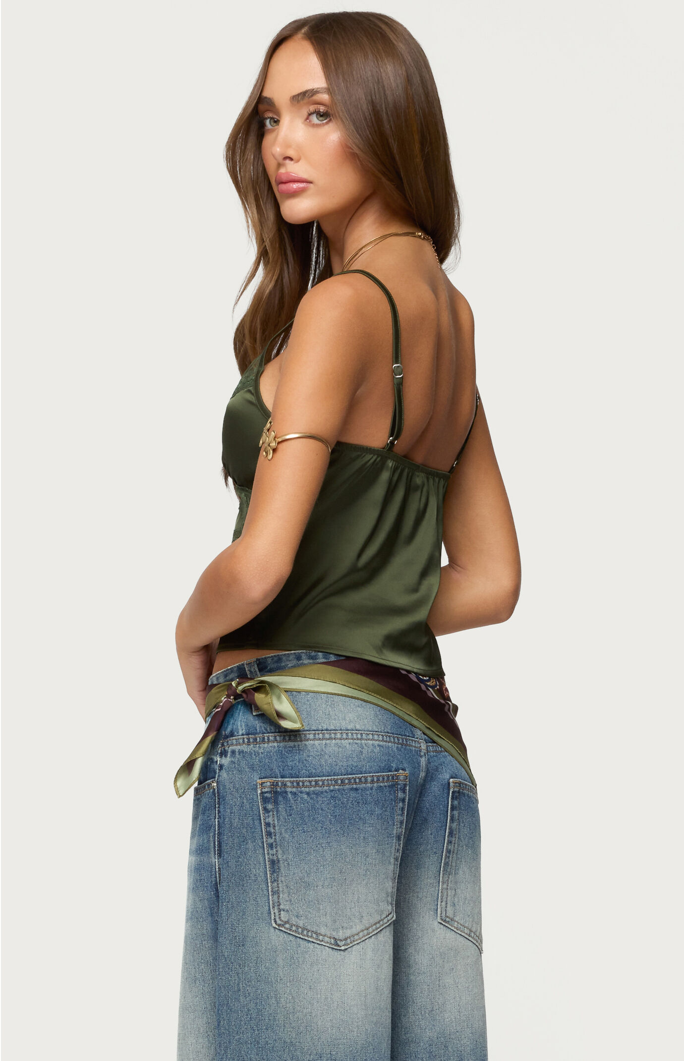 トップス SALSATION Y16Asymmetric Draped Tank ALICE + OLIVIA Harmon Drapey Slip Tank | Neiman Marcus
