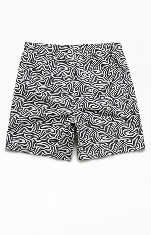 Gray Ripple AOP 17" Swim Trunks image number 2
