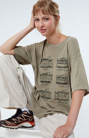 Cable Cars of the World Oversized T-Shirt image number 3