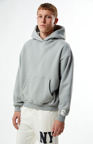 Gray Solid Hoodie image number 1