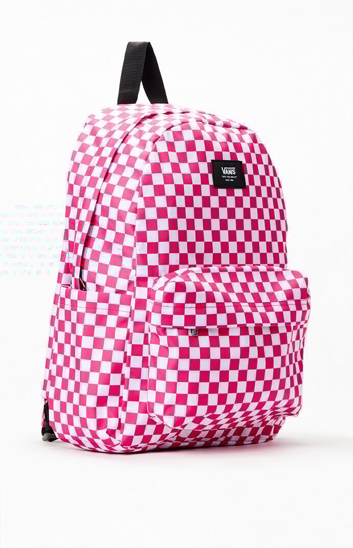 Vans checkered backpack red top