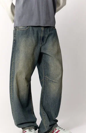 Mason Baggy Barrel Jeans Dark Blue image number 6
