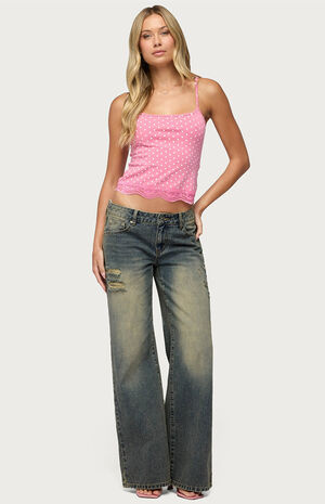Noor Distressed Low Rise Baggy Jeans image number 4
