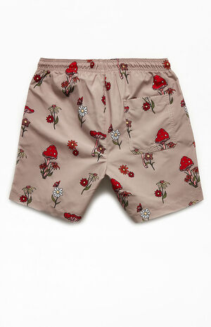 Recycled Shrooms 17" Swim Trunks image number 2