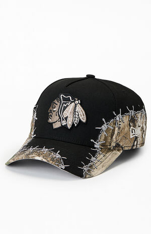 Chicago Blackhawks Camo Barbwire 9FORTY Snapback Hat image number 4