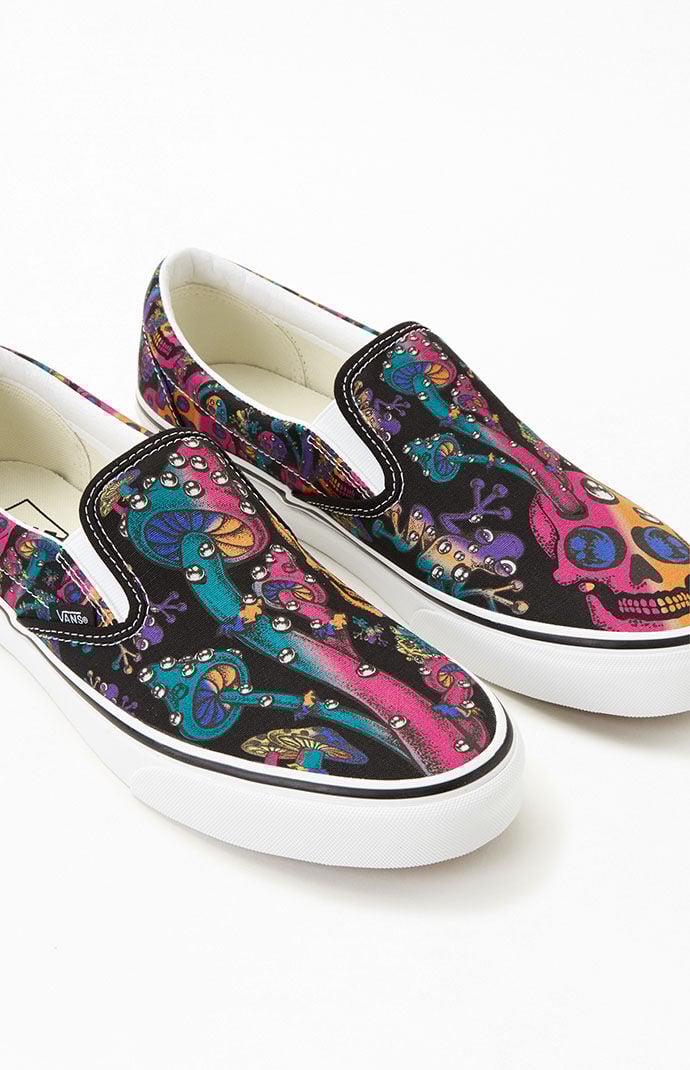 Trippy vans slip ons cheap