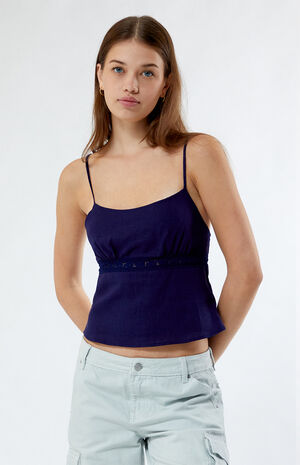 Lace Tie Back Cami Top image number 2