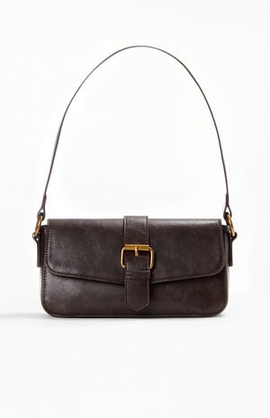 John Galt Brown Buckle Shoulder Bag | PacSun