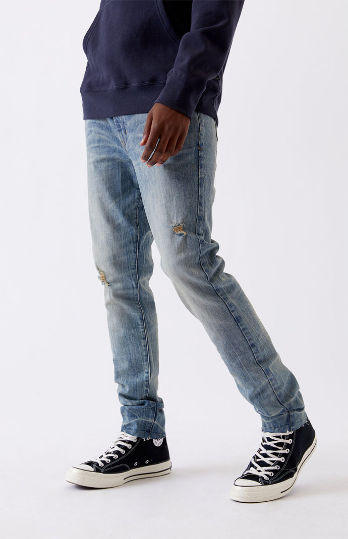 Medium Tint Ripped Skinny Jeans