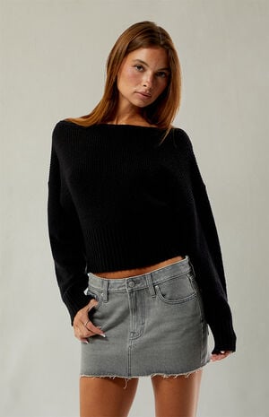 Lara Gray Low Rise Denim Mini Skirt image number 2