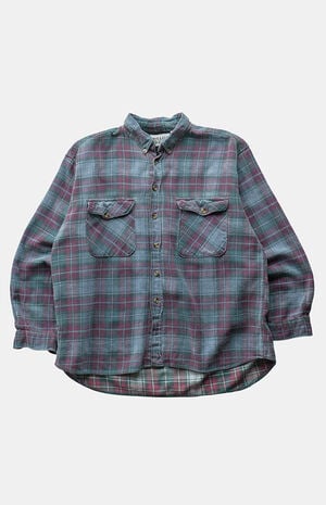 '90s Navy Flannel Top image number 1