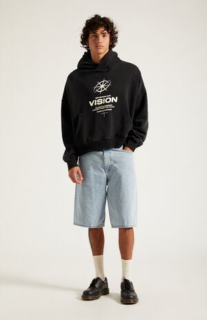 Austin Extreme Baggy Jean Shorts Light Blue image number 6