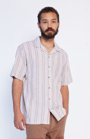 Stripe Linen Resort Camp Shirt image number 1