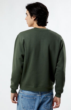 Gray Solid Crew Neck Sweatshirt image number 4