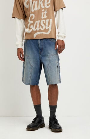 Parker Baggy Jean Shorts Cargo Carpenter Medium Blue image number 2