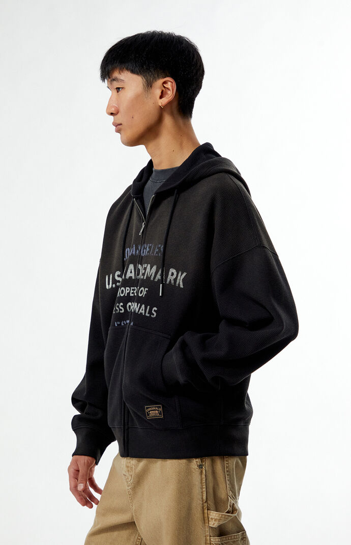 GUESS Originals Waffle Knit Full Zip Hoodie | Pacsun