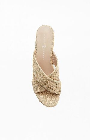 Women's Rattan Platform Mule Heels image number 5