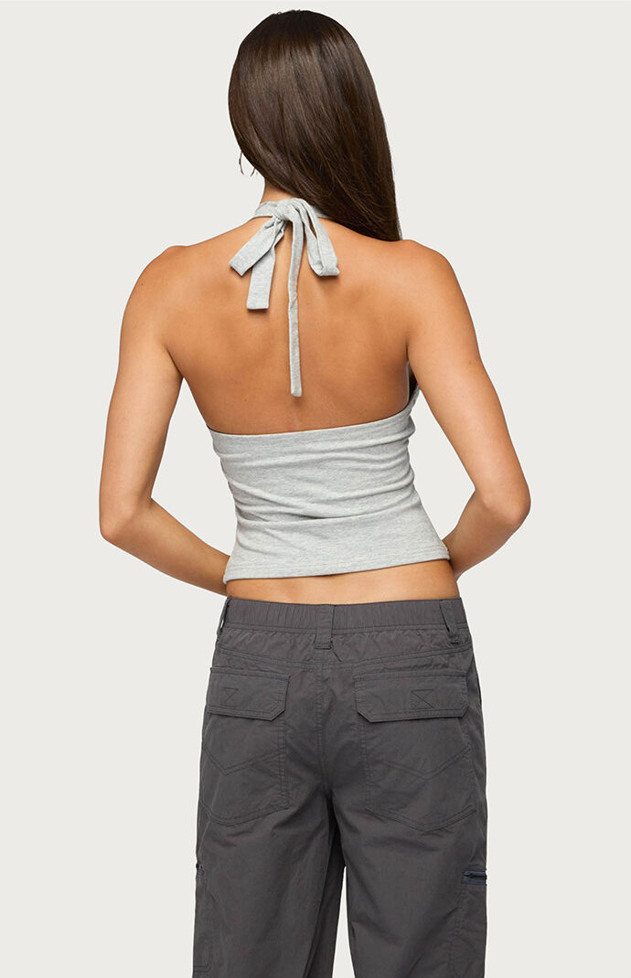 Edikted Bennet V-Neck Halter Top