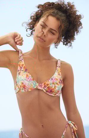 Sierra Floral Underwire Bralette Bikini Top image number 2