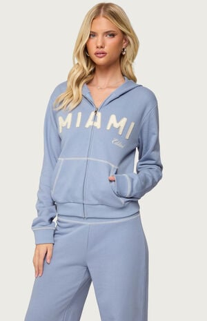 Miami Babe Zip Up Hoodie image number 2