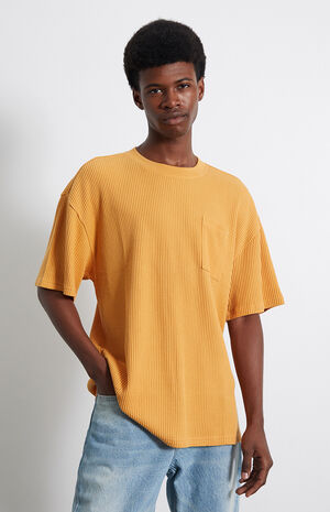 Gold Boxy Waffle T-Shirt image number 1