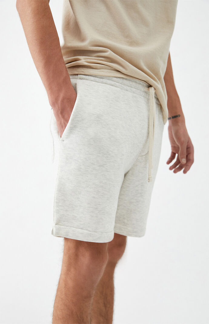 White Heather Fleece Volley Shorts