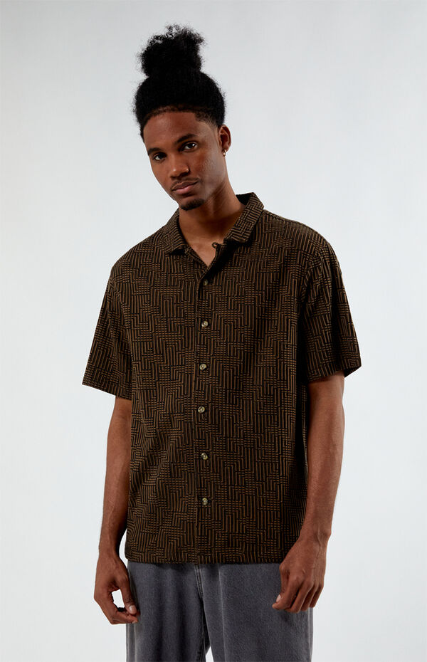 Pacsun Santiago Brown Camp Shirt