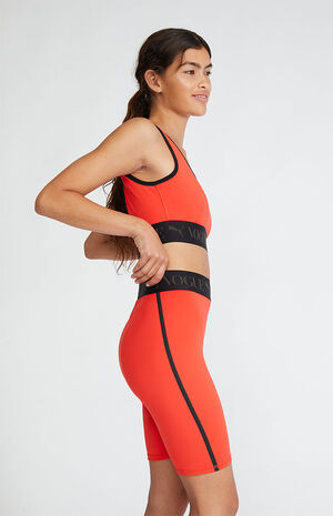 x Vogue Red Biker Shorts image number 3