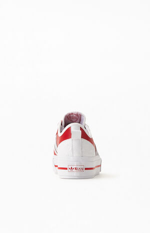 Red & White Nizza RF Platform Sneakers image number 3