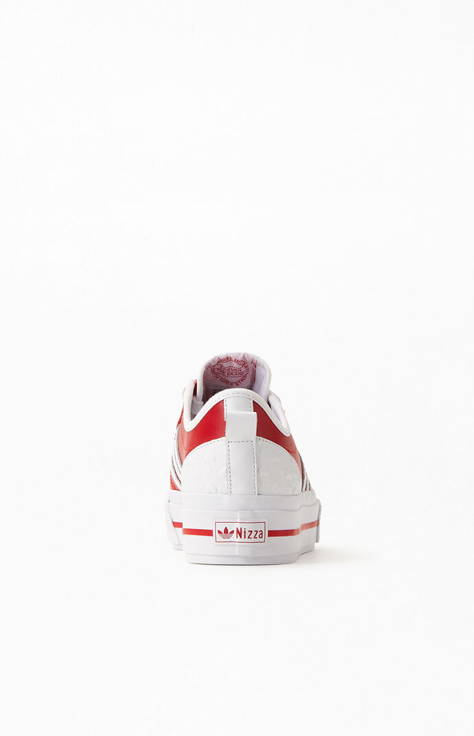 Red & White Nizza RF Platform Sneakers