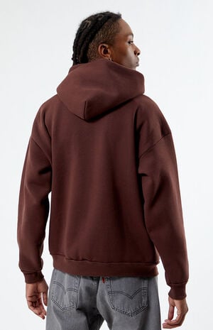 Brown Solid Hoodie image number 3