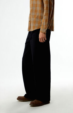 Black Baggy Skate Pants image number 2