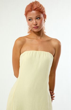 A-Line Strapless Maxi Dress image number 4
