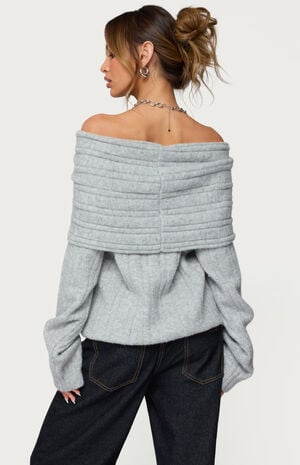 Kadenna Oversized Off Shoulder Sweater image number 3