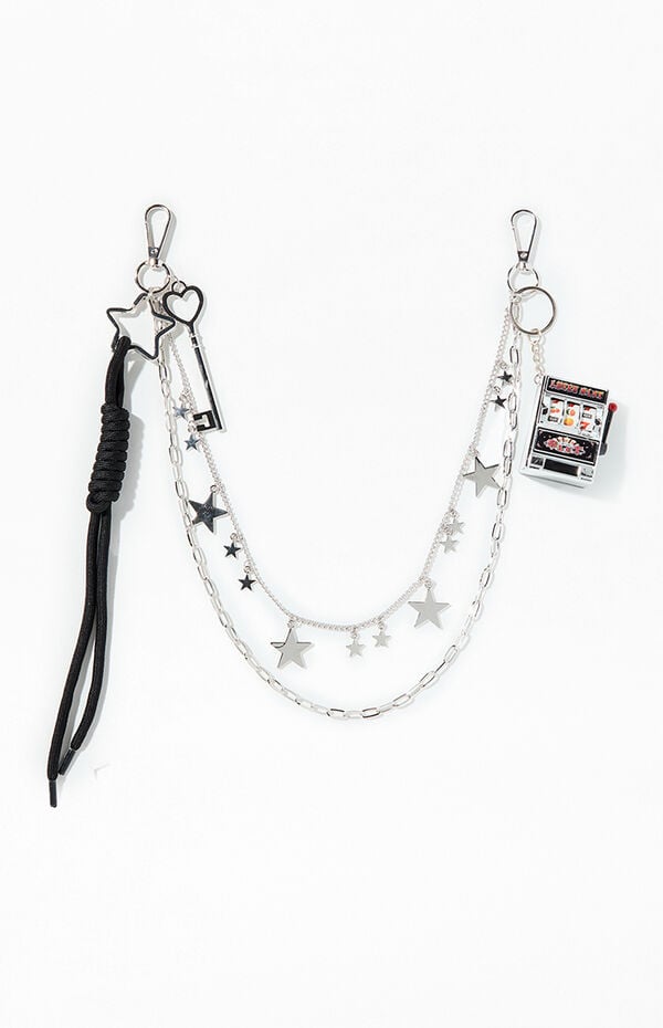 LA Hearts Star Slot Chainlink Bag Keychain