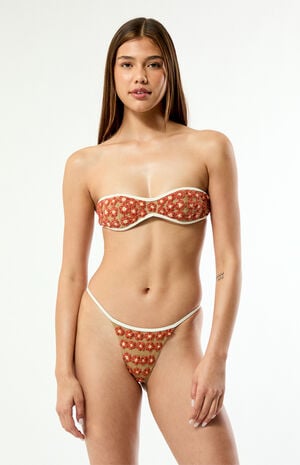 Crochet Floral Pipeline High Cut Bikini Bottom image number 2