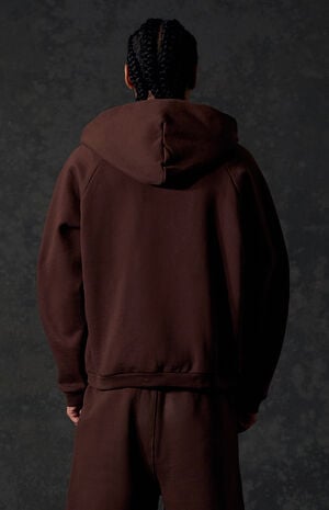 Brown Heavyweight Standard Zip Hoodie image number 3