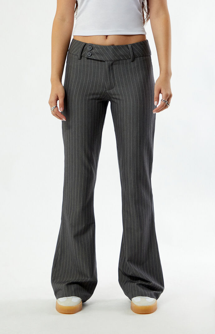 Your Favorite Office Siren Pinstripe Flare Pants | Pacsun