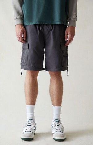 Canvas Gray Baggy Zip Off Cargo Pants image number 3