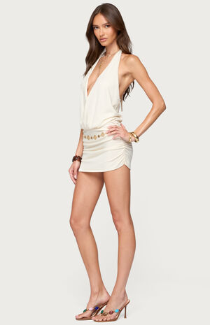 Adrian Knit Halter Mini Dress image number 4