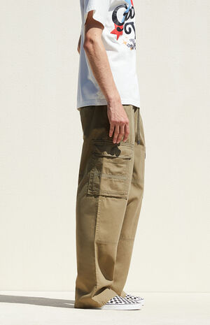 Olive Baggy Cargo Pants image number 3