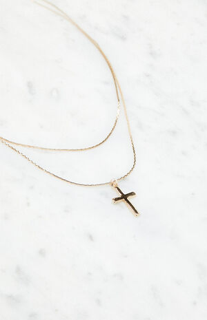 Single Cross Layered Necklace image number 4