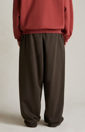 Brown Heavy Fleece Relaxed Sweatpants image number 6