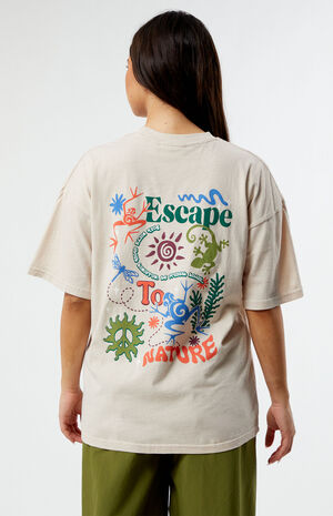 Escape To Nature Washed Oversized T-Shirt image number 2