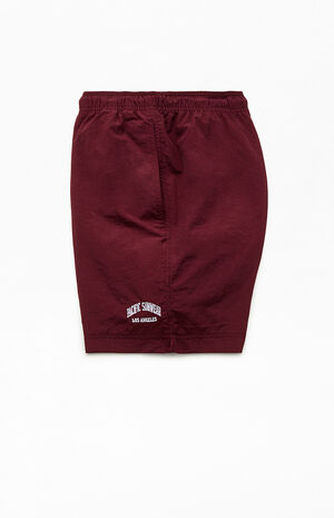 Wine Nylon Collegiate 6.5" Swim Trunks image number 3