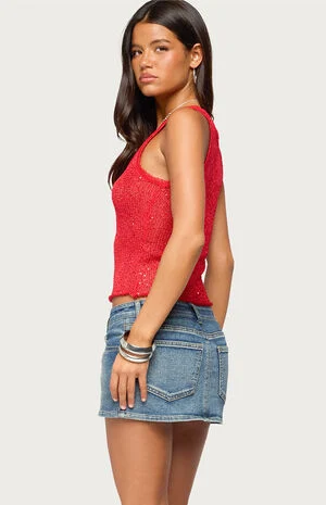 Eleora Sequin Knit Tank Top image number 3