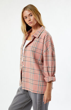 Oversized Boyfriend Flannel Shirt image number 2